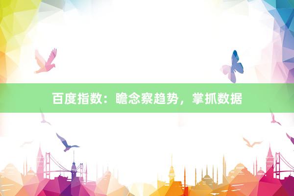 百度指数：瞻念察趋势，掌抓数据